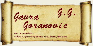 Gavra Goranović vizit kartica